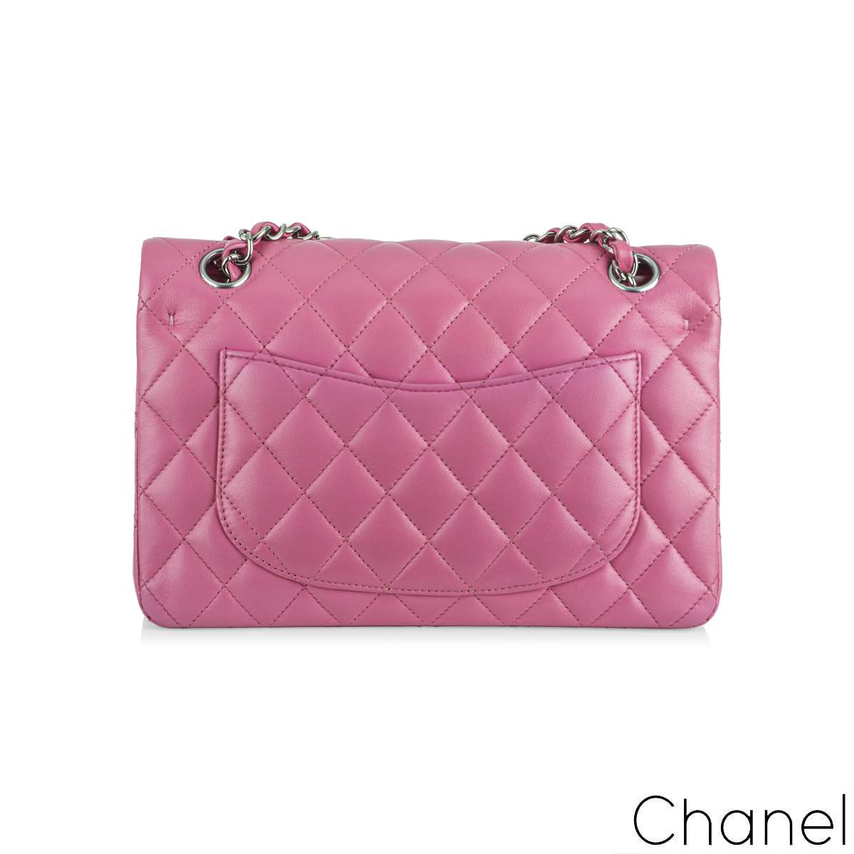 Chanel Fuchsia Pink Lambskin Classic Small Flap Bag